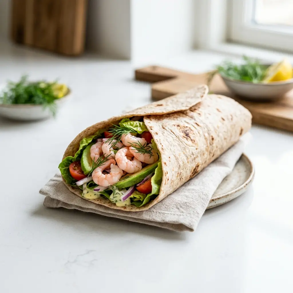 Foto del piatto pronto: Wrap con gamberi