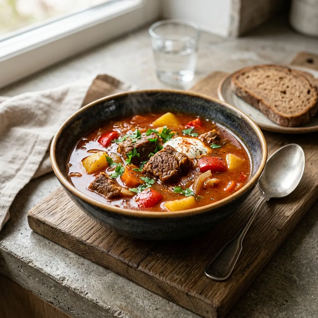 Foto della zuppa pronta: Zuppa gulasch