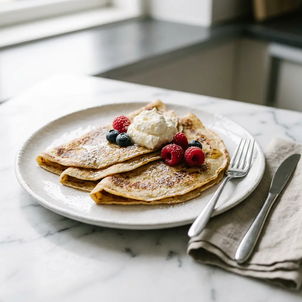 Foto di Crêpes in friggitrice ad aria pronta dalla friggitrice ad aria