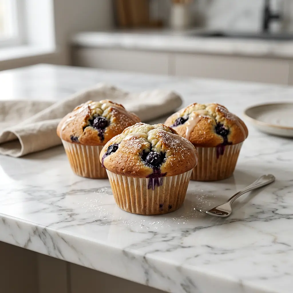 Foto di Muffin in friggitrice ad aria pronta dalla friggitrice ad aria