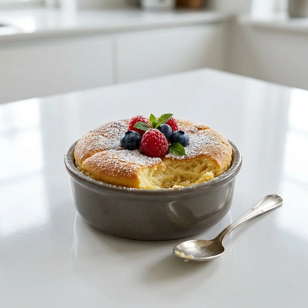 Foto di Omelette spessa danese in friggitrice ad aria pronta dalla friggitrice ad aria
