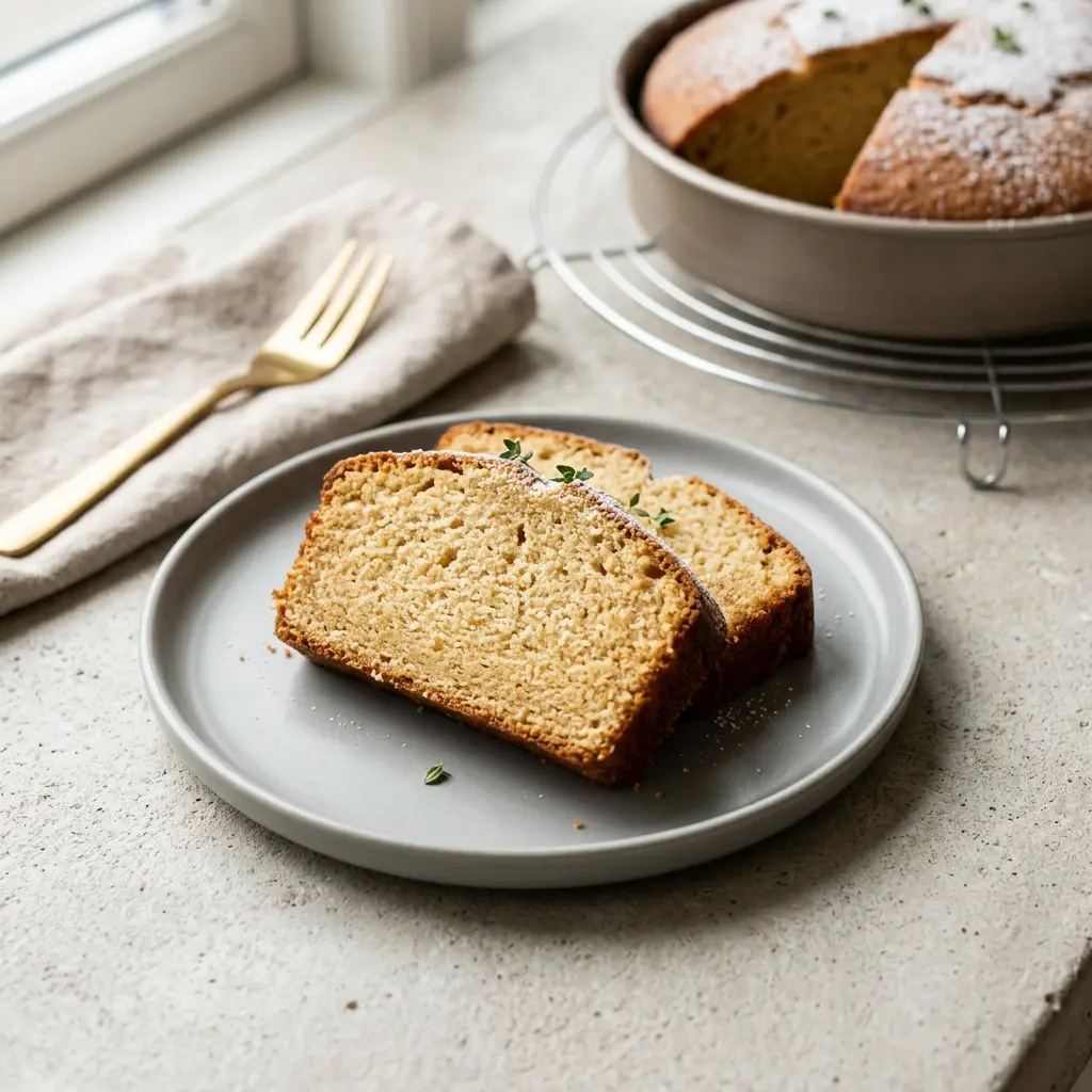 Foto di Plumcake quattro quarti in friggitrice ad aria pronta dalla friggitrice ad aria
