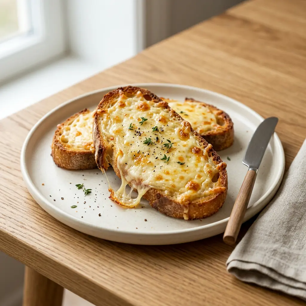 Foto di Toast al formaggio in friggitrice ad aria pronta dalla friggitrice ad aria