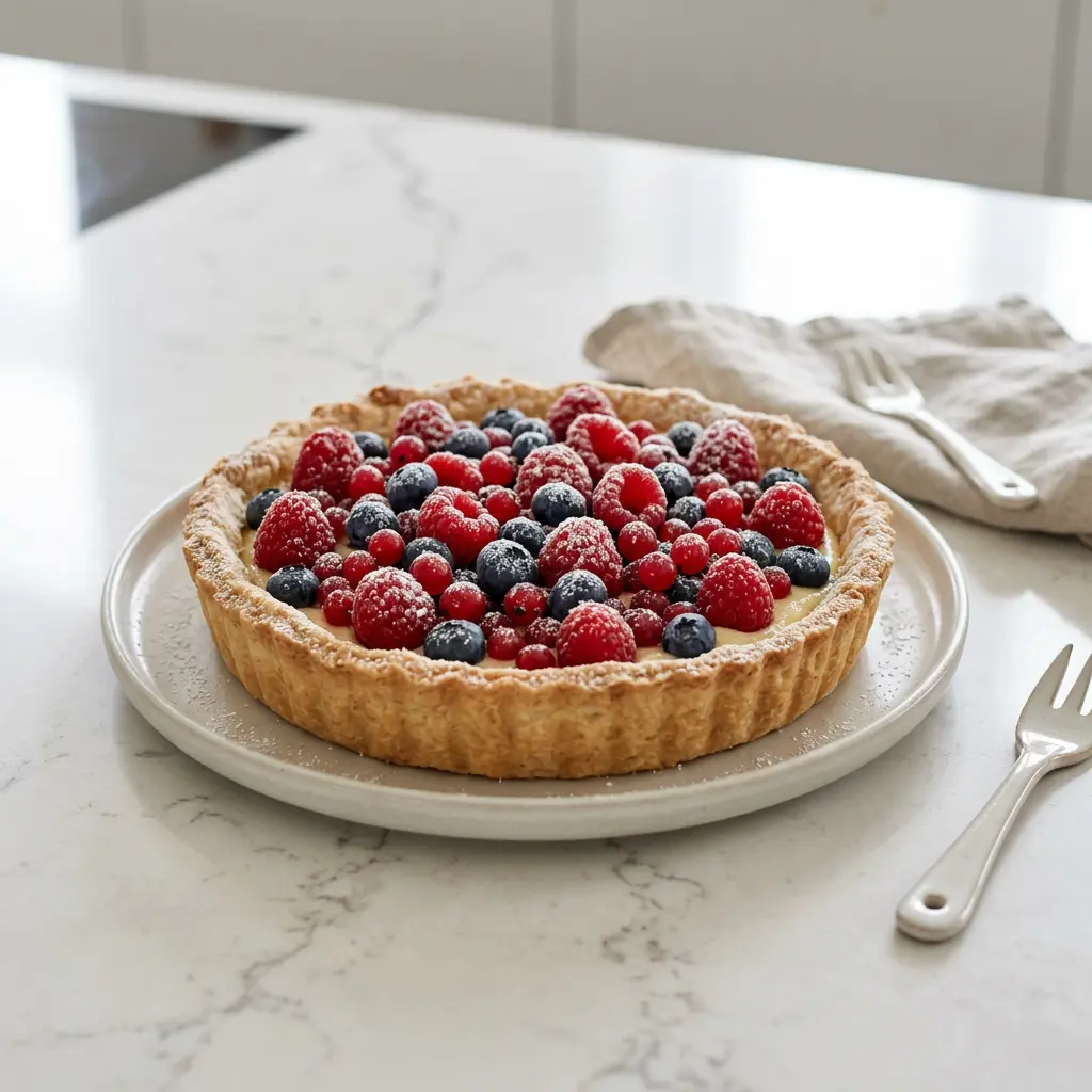 Foto di Torta salata in friggitrice ad aria pronta dalla friggitrice ad aria