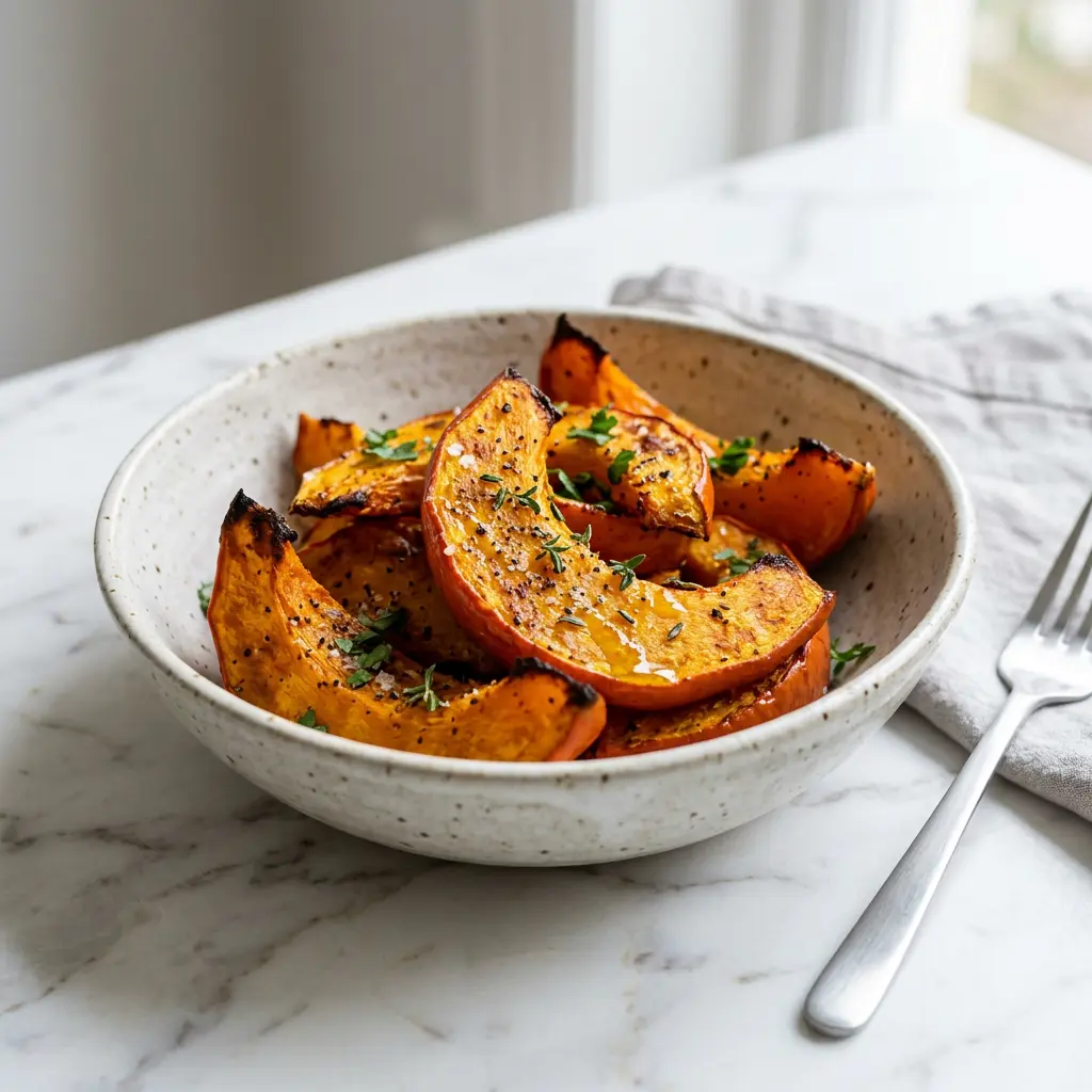 Foto di Zucca Hokkaido in friggitrice ad aria pronta dalla friggitrice ad aria