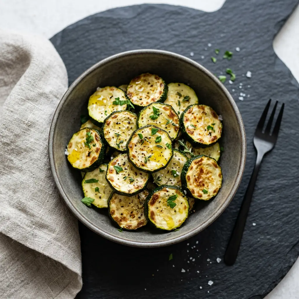 Foto di Zucchine in friggitrice ad aria pronta dalla friggitrice ad aria