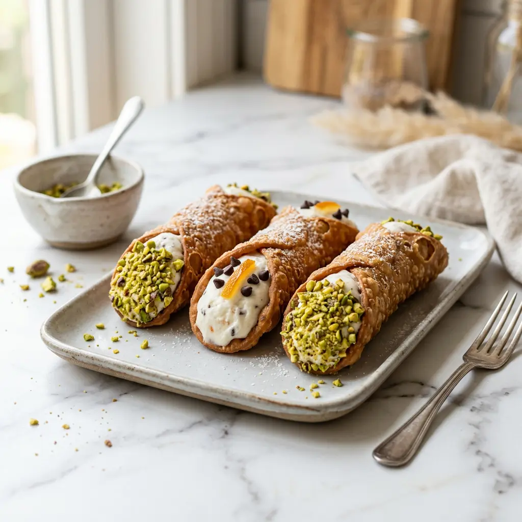 Foto di Cannoli siciliani pronto da servire