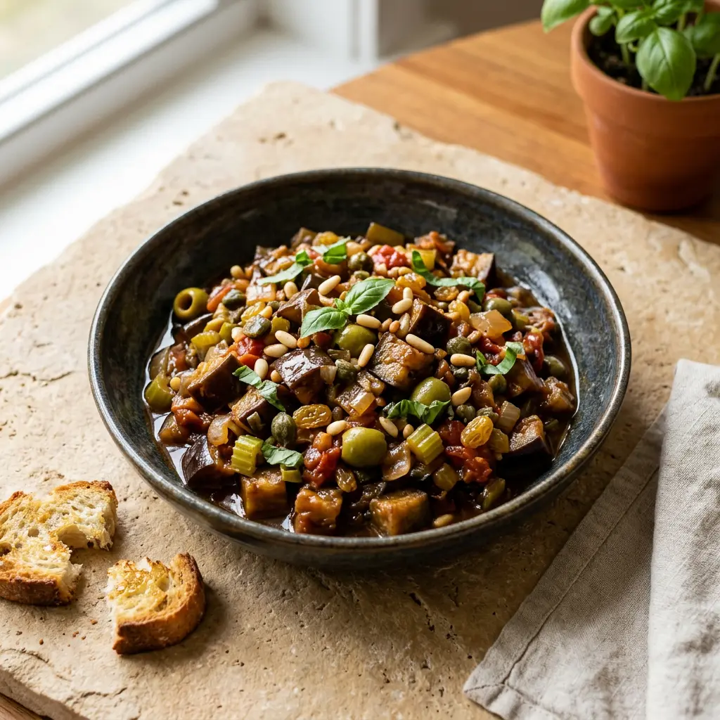 Foto di Caponata siciliana pronto da servire