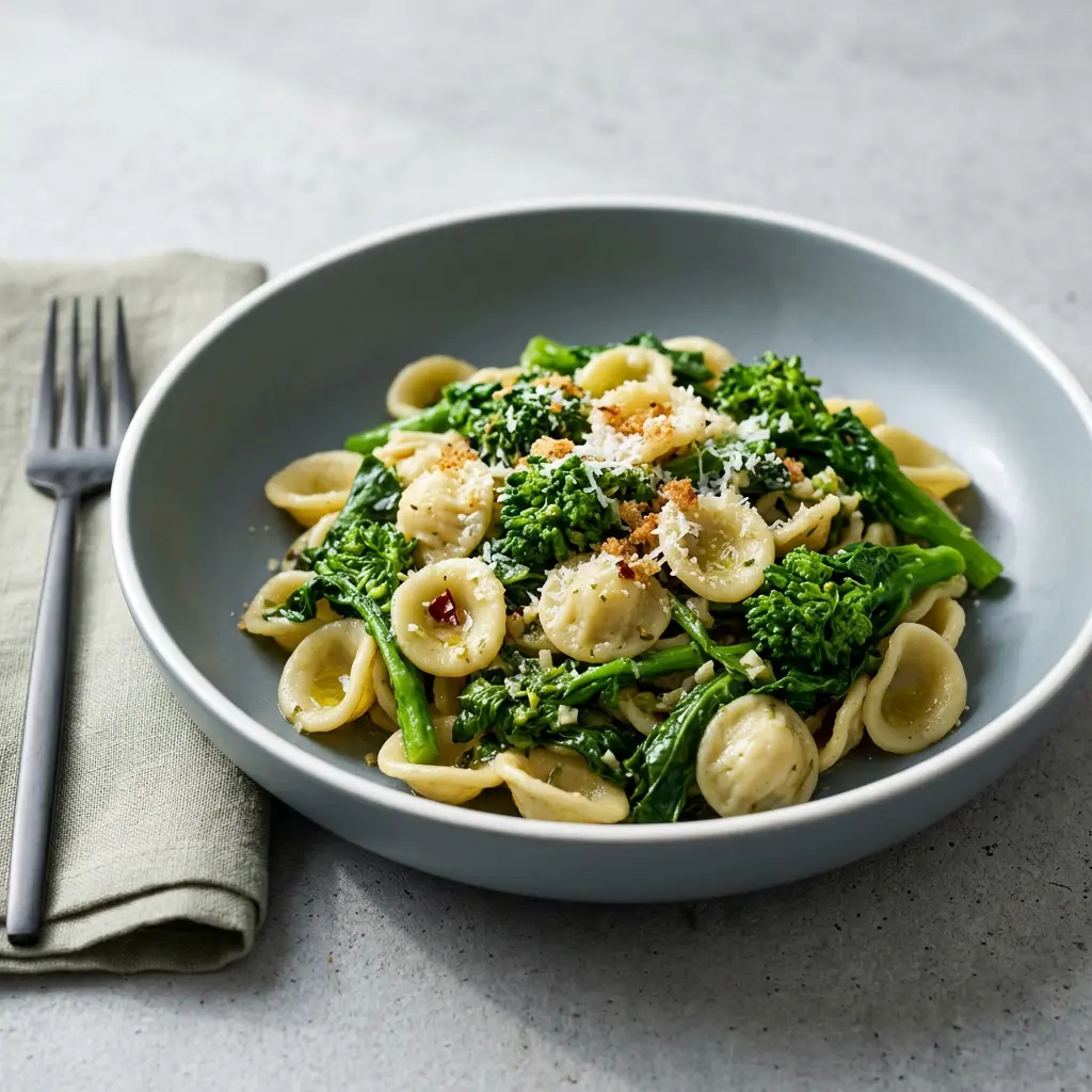 Foto di Orecchiette alle cime di rapa pronto da servire