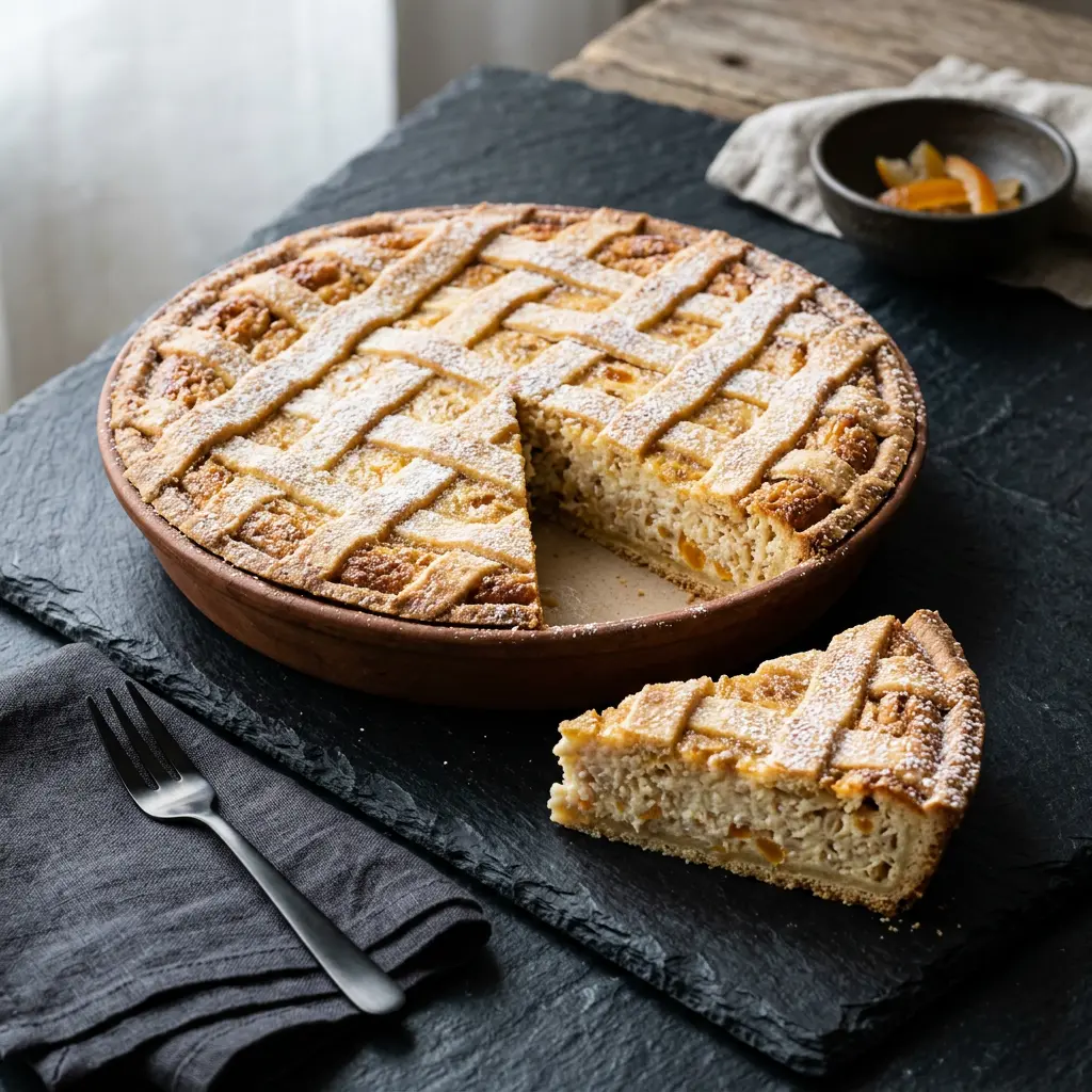 Foto di Pastiera napoletana pronto da servire