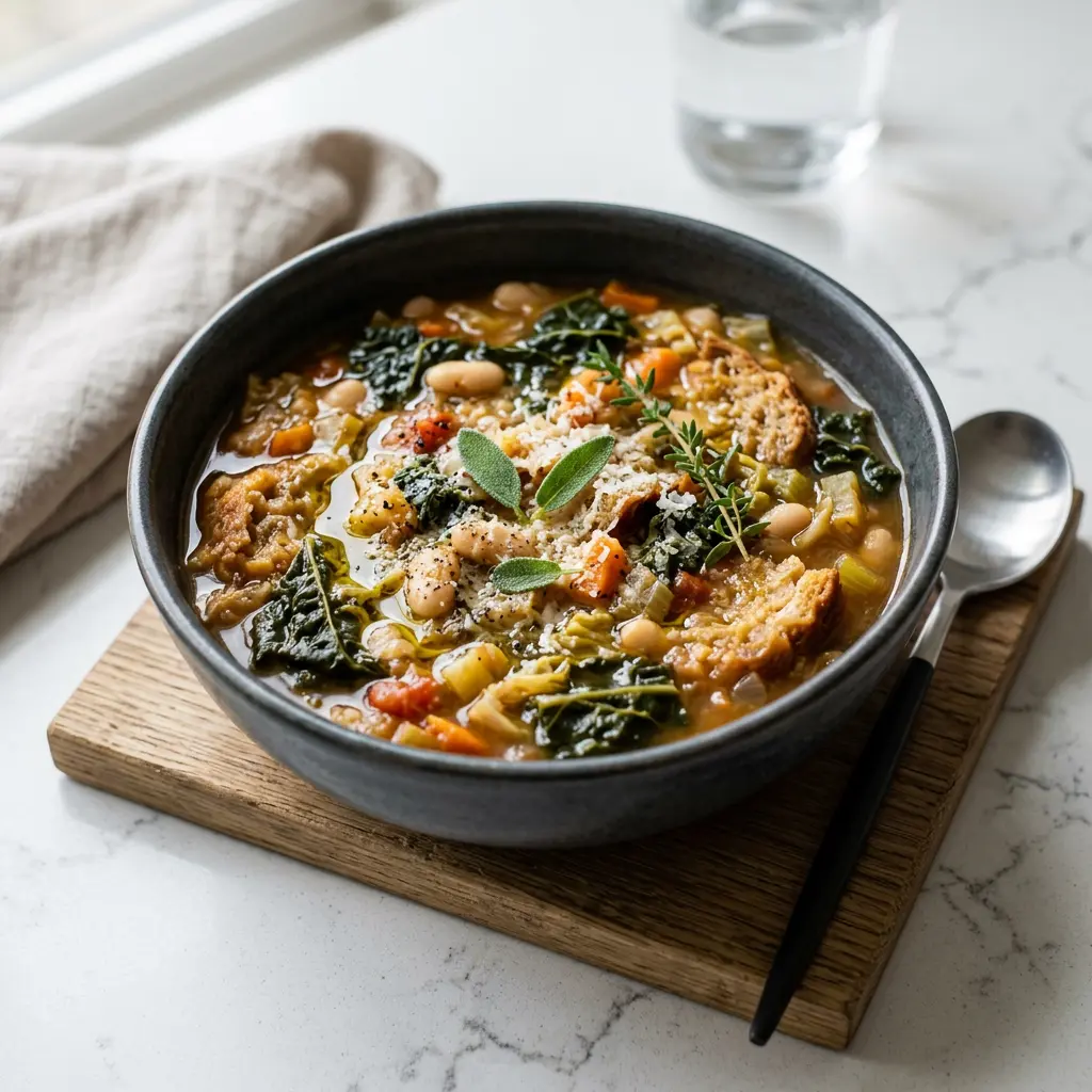 Foto di Ribollita toscana pronto da servire